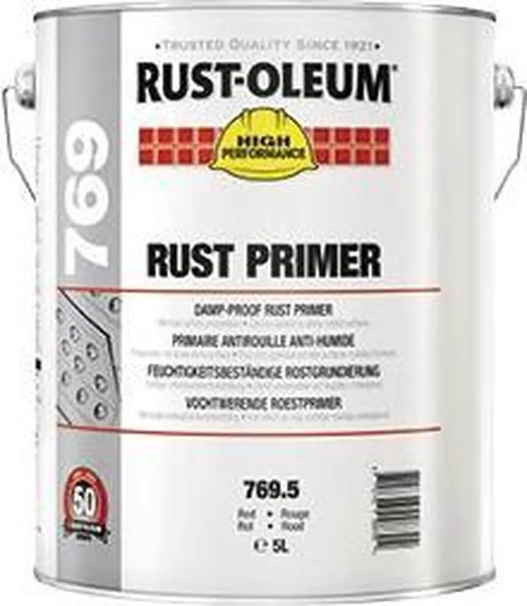 Rust-Oleum 769 Vochtwerende Roestprimer - 1L - Roodbruin