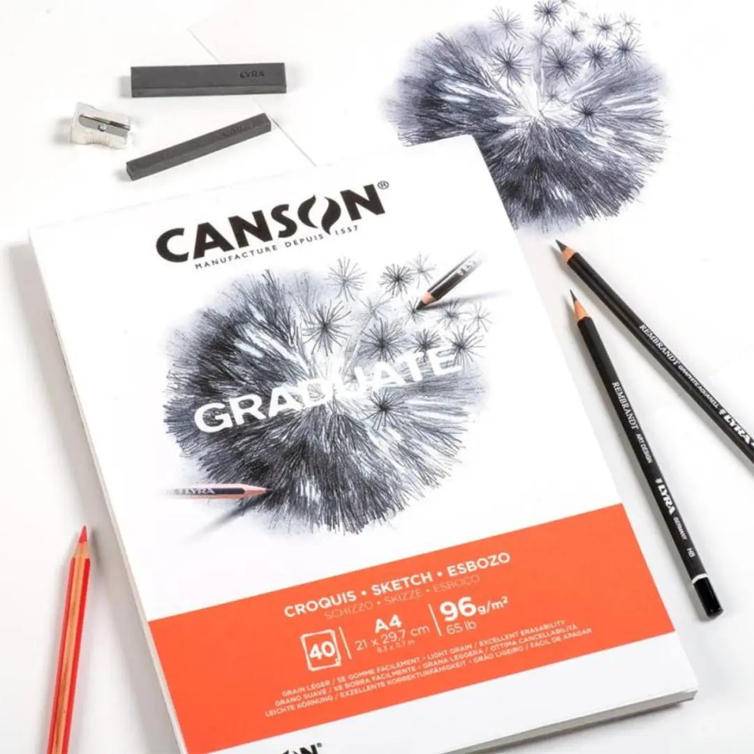 Canson Graduate Sketch Schetspapier 96gr A4 Wit