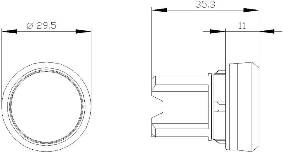 Siemens 3SU10510AB500AA0 Verlichte Druktoets