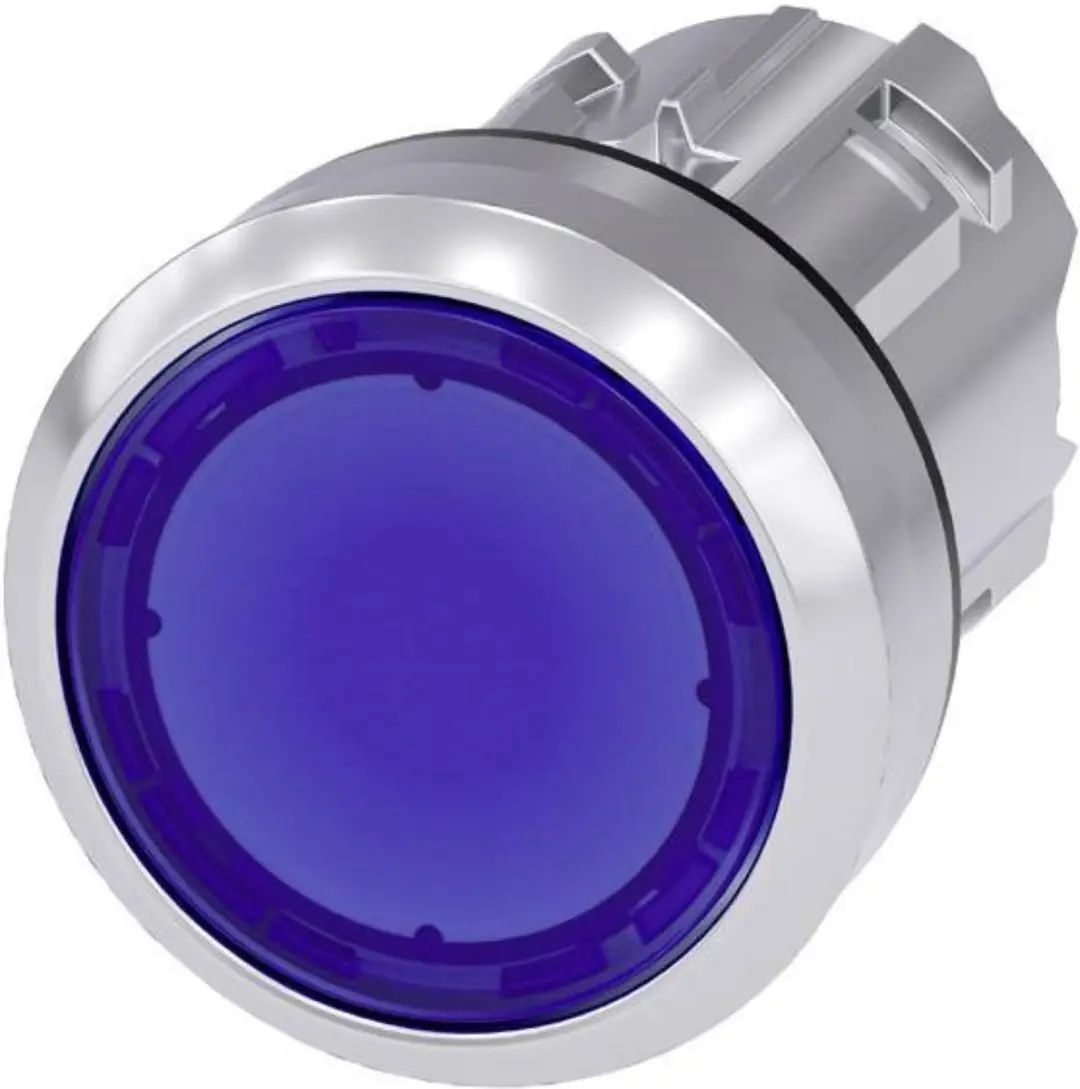 Siemens 3SU10510AB500AA0 Verlichte Druktoets - Blauw