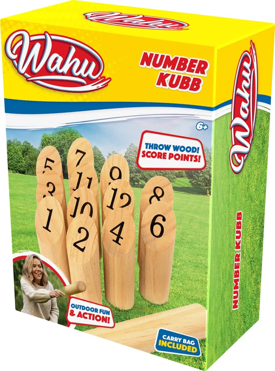 Goliath Wahu Numbers Kubb Werpspel - afbeelding 6 van 6
