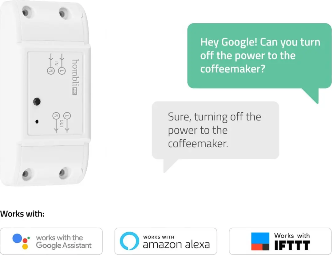 Hombli Smart Switch Wifi 2300W - Wit
