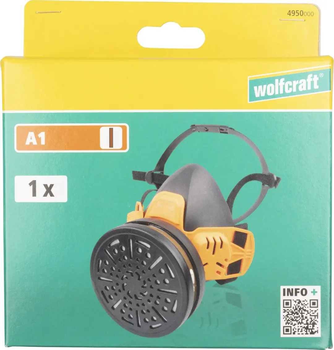 Wolfcraft Halfgelaatsmasker A1 4950000 - Zwart
