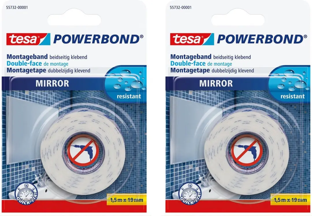 Tesa Montagetape Dubbelzijdig 2x Rol 1,5m