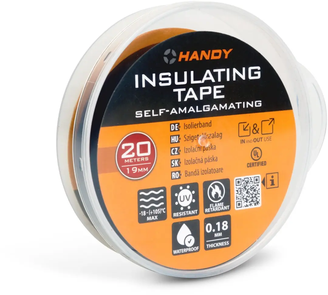 Handy Isolatietape Zwart 20m × 19mm - UL-gecertificeerd