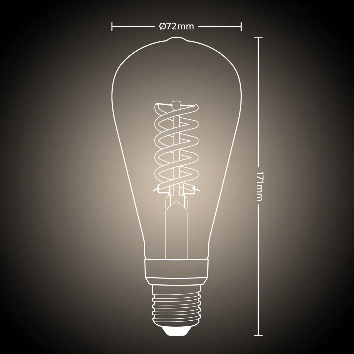 Philips Hue Uitbreidingspakket E27 Edisonlampen - 2 Stuks - Warmwit 2100K - Incl. Dimmer Switch