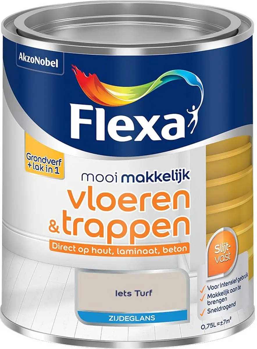 Flexa Mengverf Zijdeglans Iets Turf 750ml