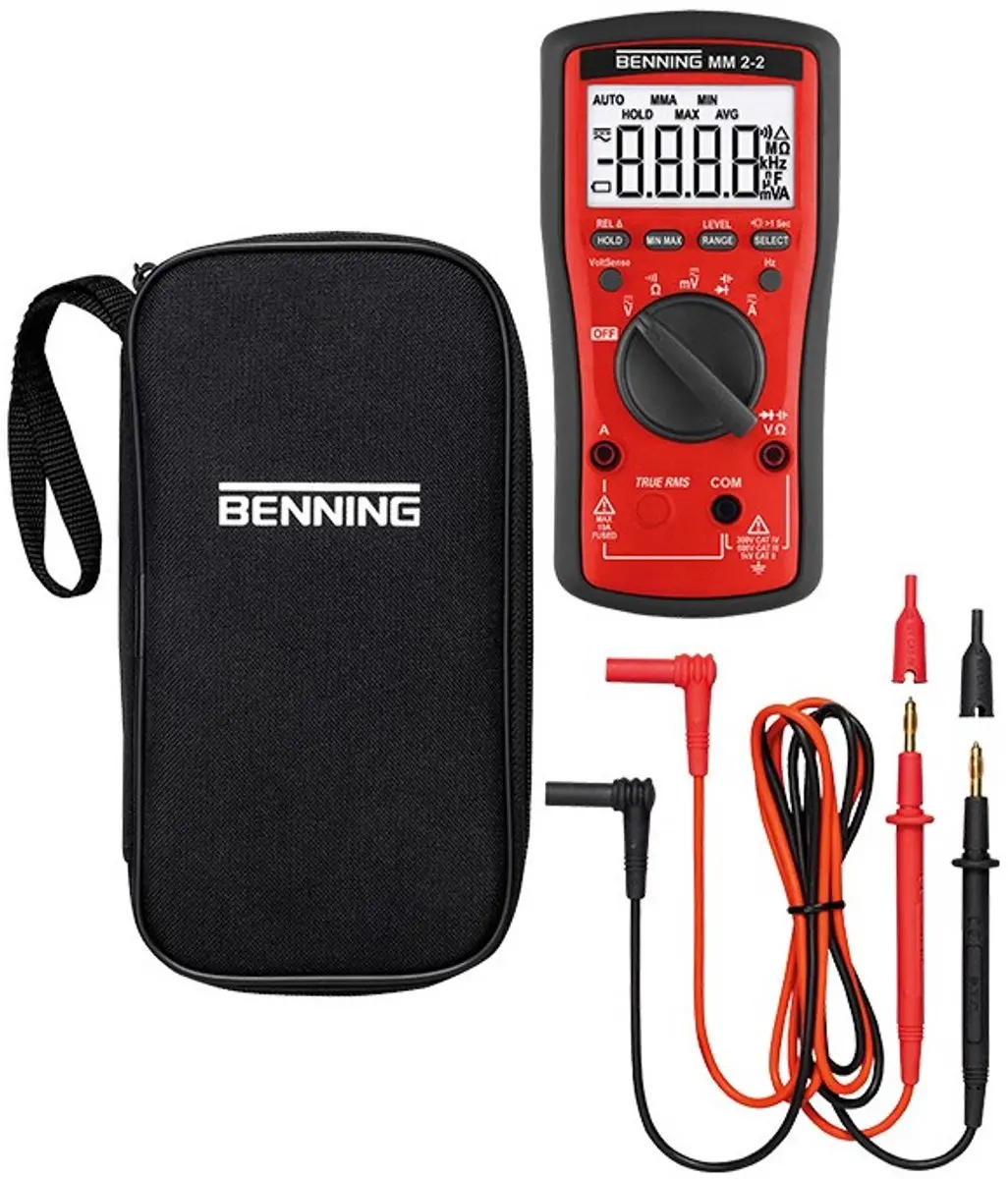 Multimeter MM 2-2 0,01 mV - 600V AC/DC TRUE RMS BENNING