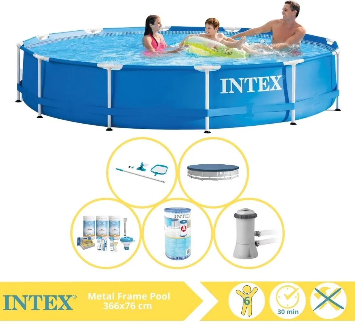 Intex Metal Frame Zwembad 366x76cm