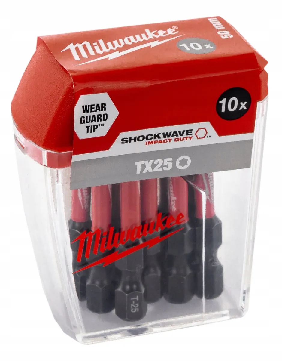 Milwaukee Shockwave Impact Duty TX25 Schroefbits - 10 Stuks