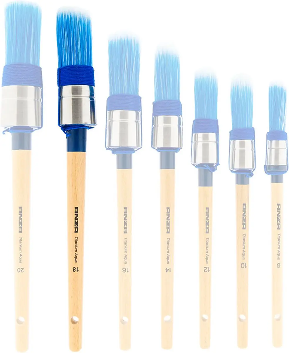 Anza Titanium Aqua Kwast Serie 720 Maat 18 - Meerkleurig