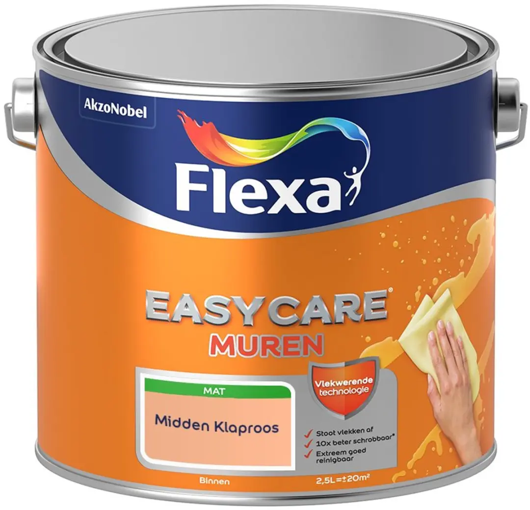 Flexa Easycare Muren Midden Klaproos Mengverf 2,5L