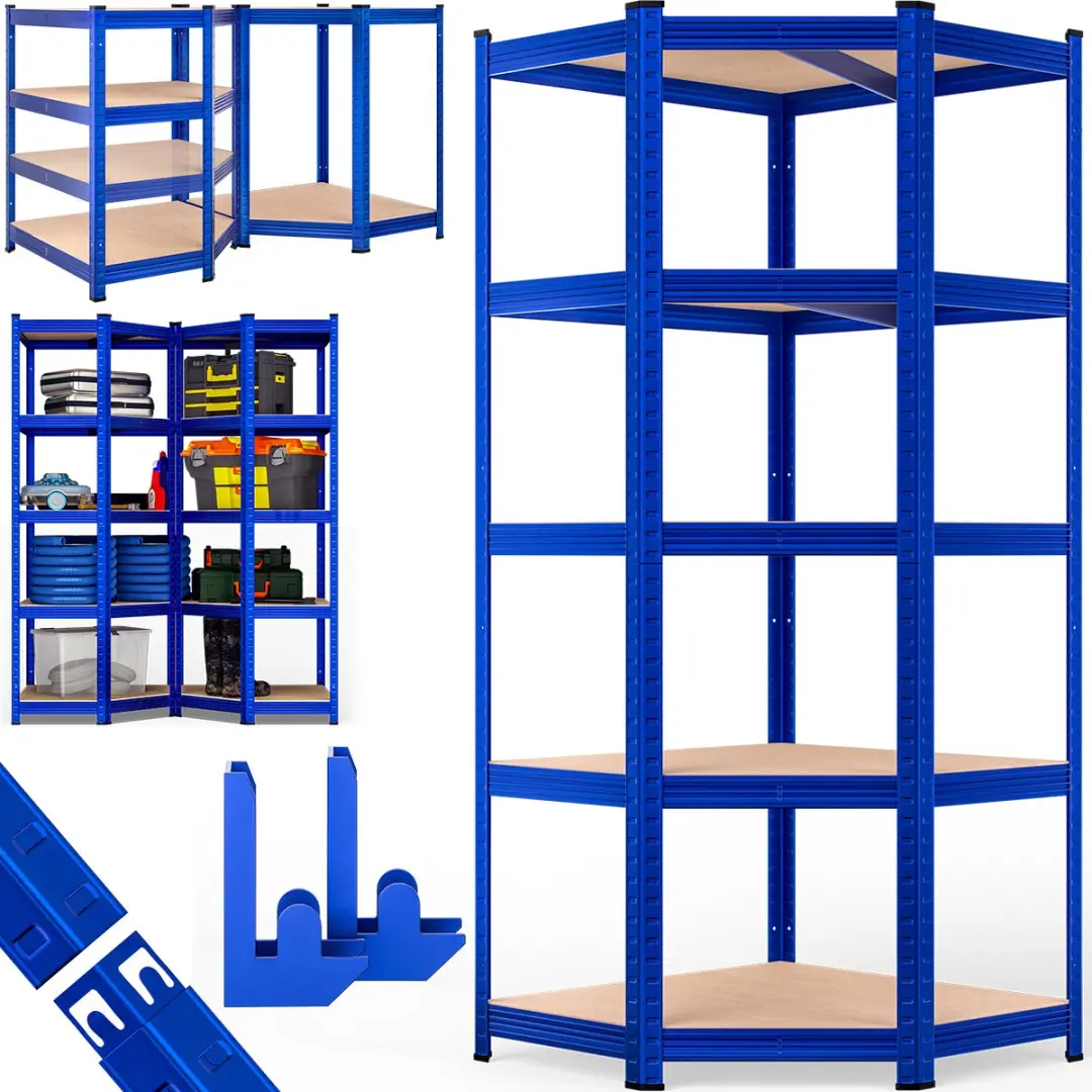 Monzana Stellingkast 180x70x40cm Blauw - 5 Schappen