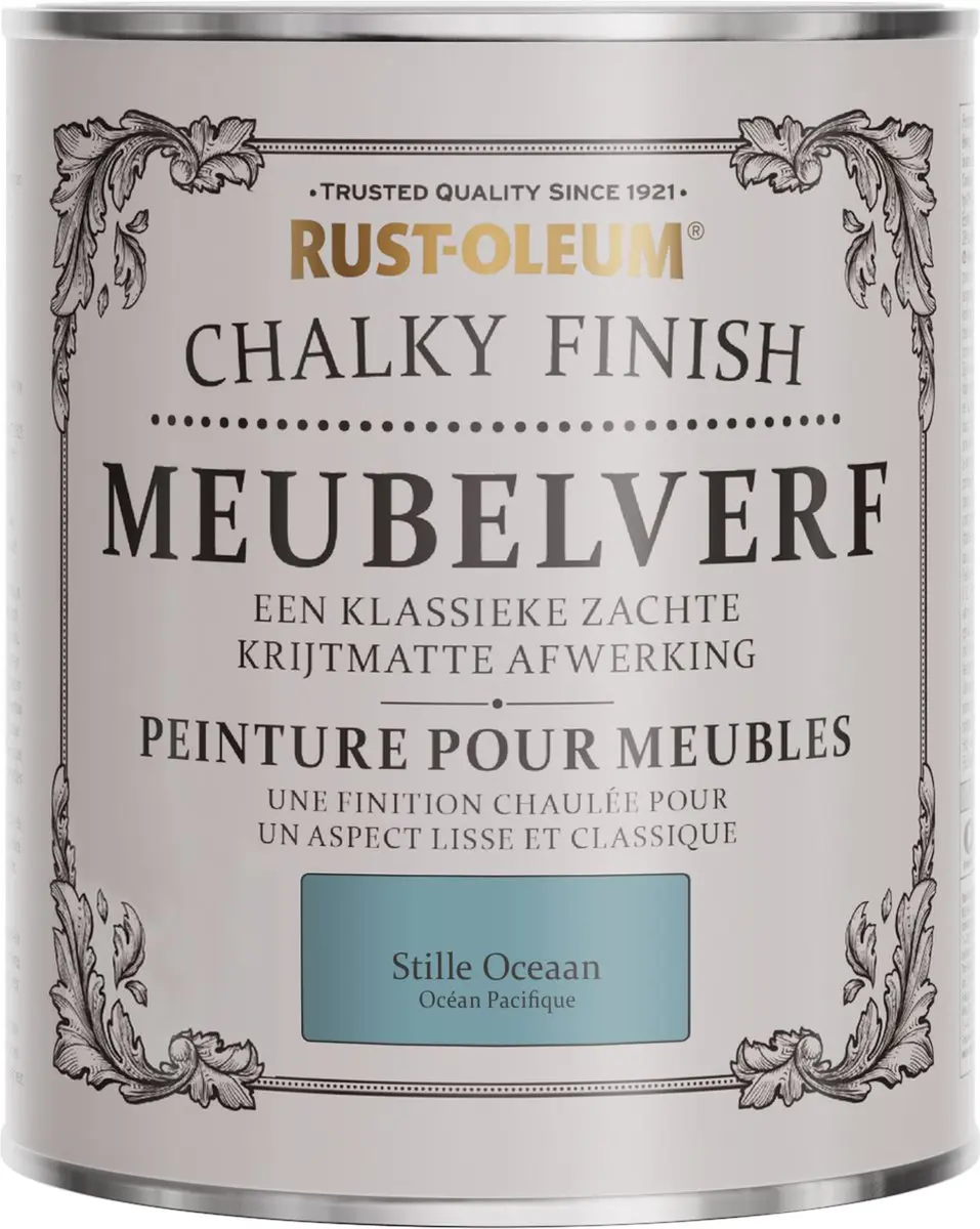 Rust-Oleum Blauw Chalky Finish Meubelverf 750ml - Stille Oceaan