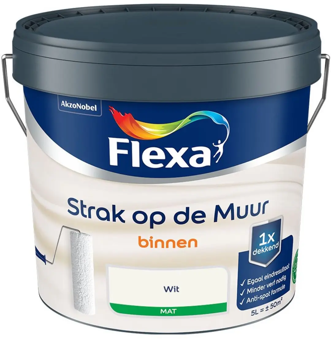 Flexa Strak Op De Muur Binnenmat Wit Mengverf 5L