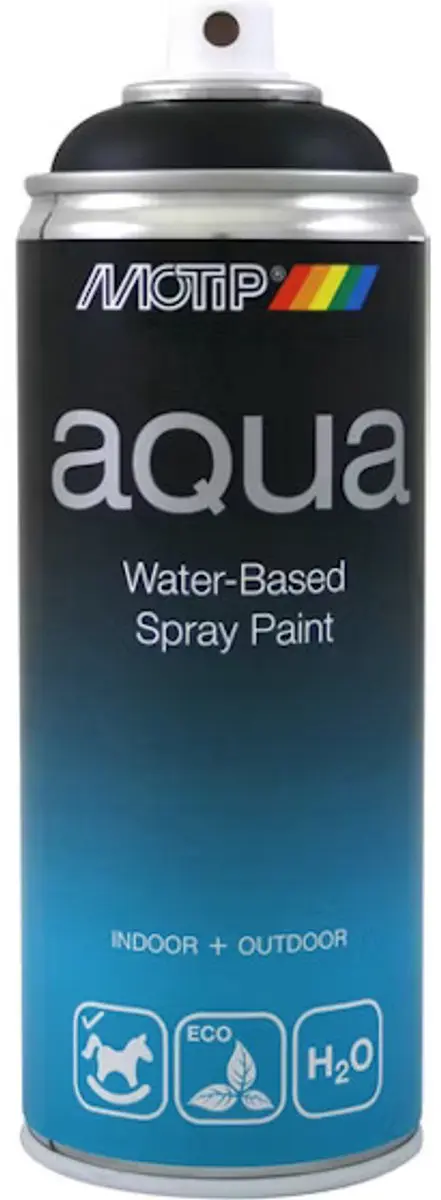 Motip AQUA Spray Paint Deep Black RAL 9005 400ml