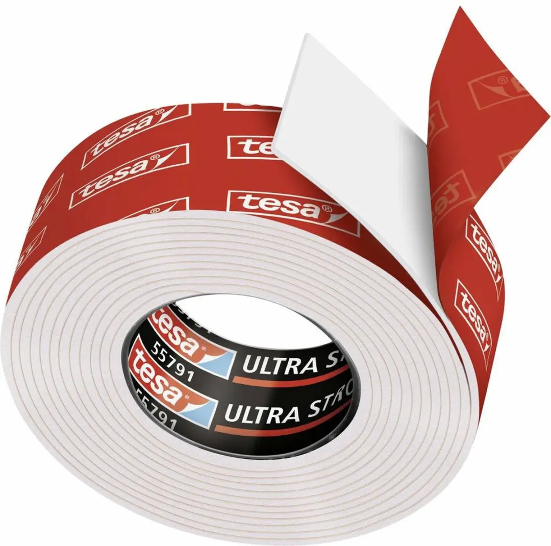 Tesa Powerbond Ultra Strong Dubbelzijdige Tape 1,5m x 19mm - Wit