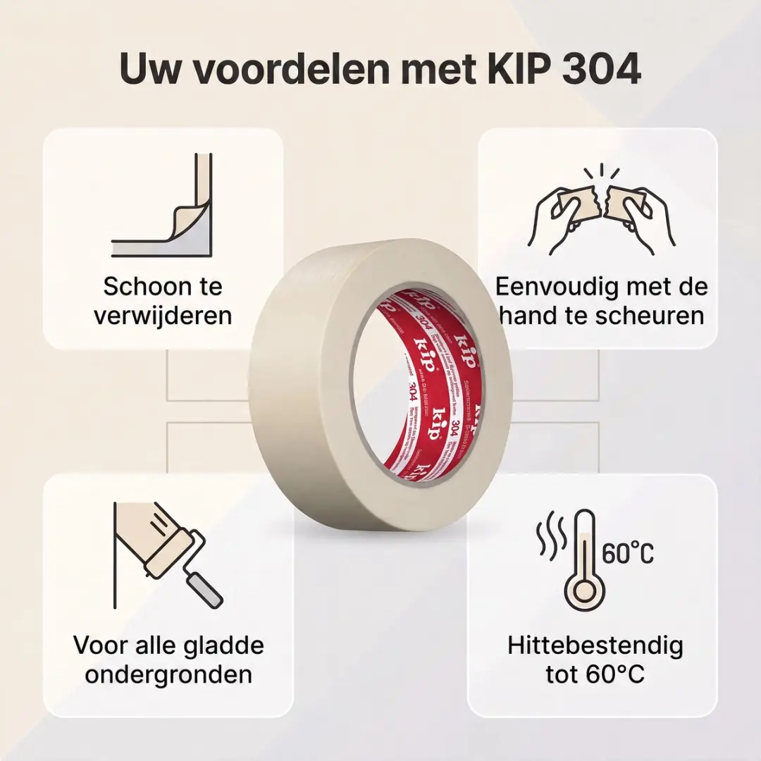 Kip Masking Tape 304 Crepe 48mm - Creme
