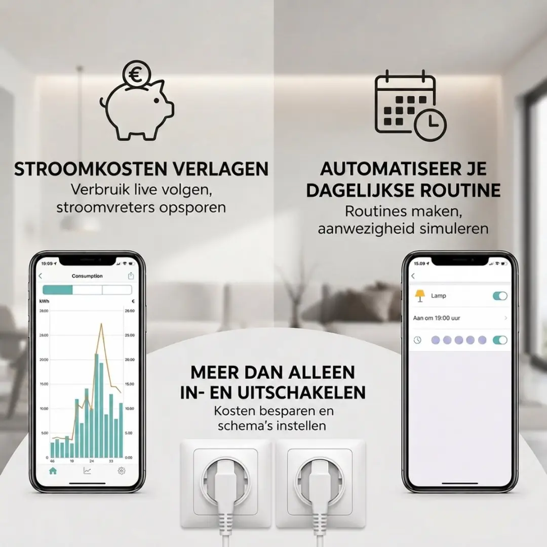 Nedis SmartLife Slimme Stekker WIFIP121FWT - 3680W - 3 Stuks