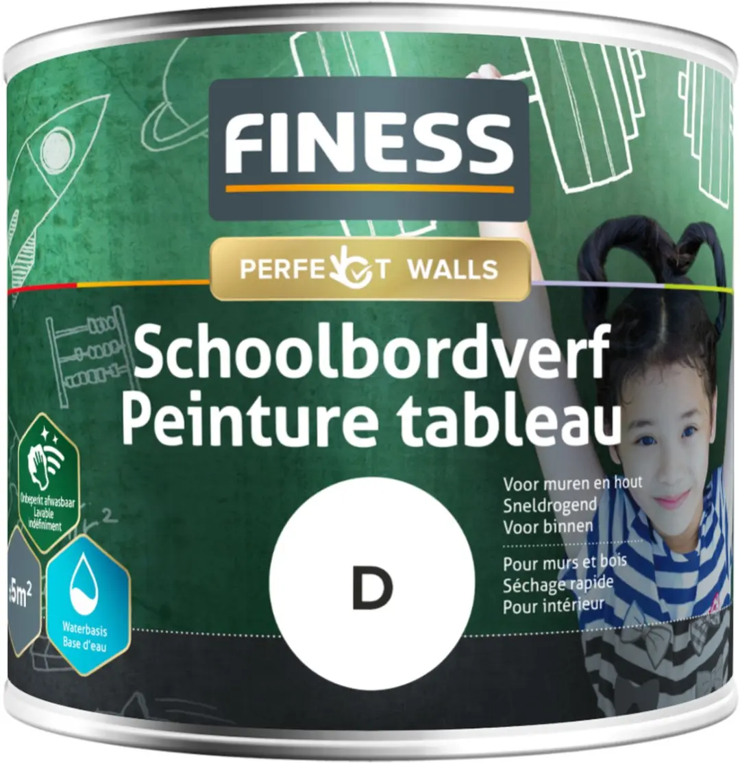 Finess schoolbordverf zwart