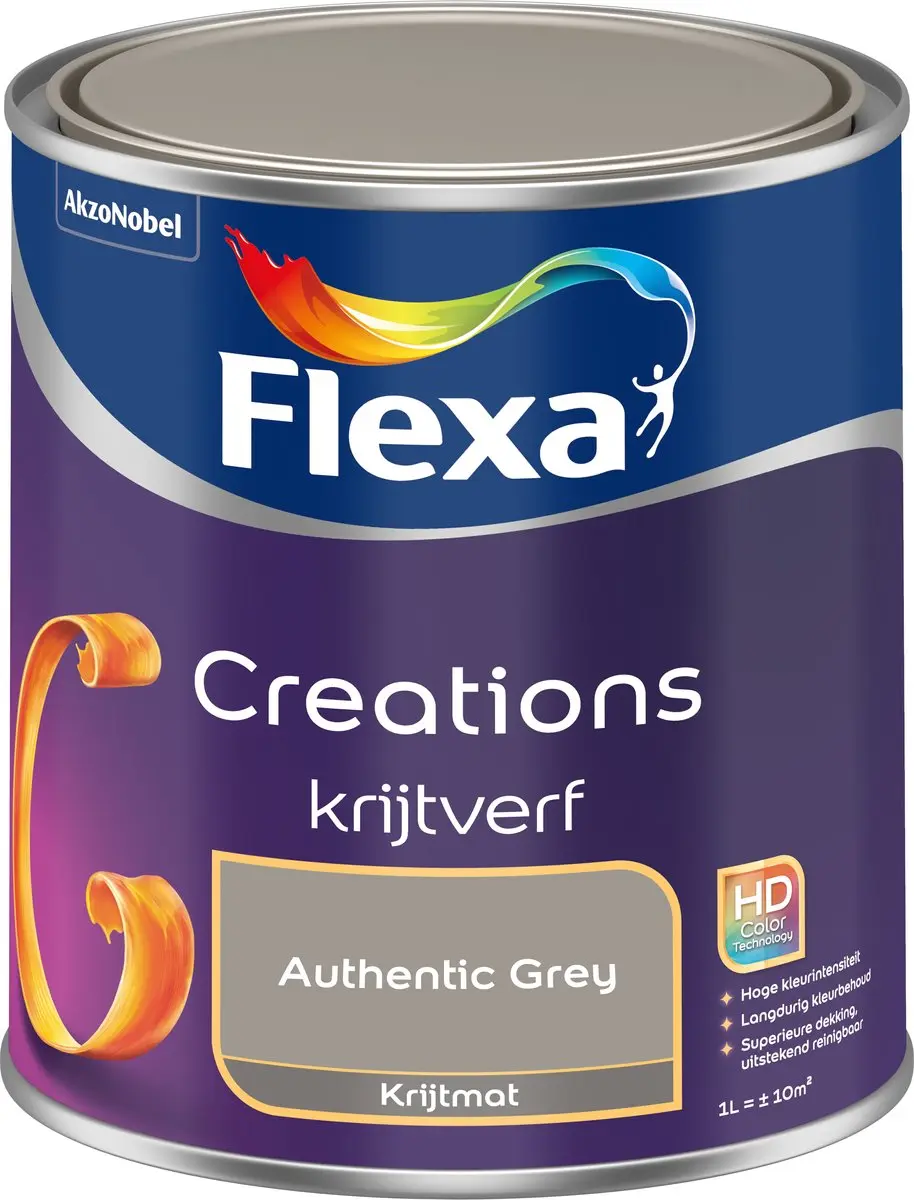 Flexa Creations Muurverf Krijt Authentic Grey 1L