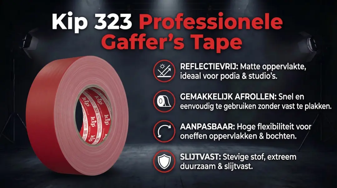 Kip Gaffer's Tape 50mm x 50m Rood