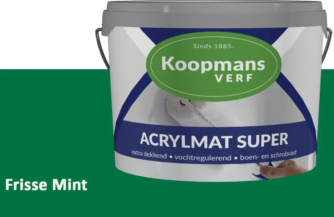 Koopmans Acrylmat Super Matte Muurverf 2,5L - Frisse Mint