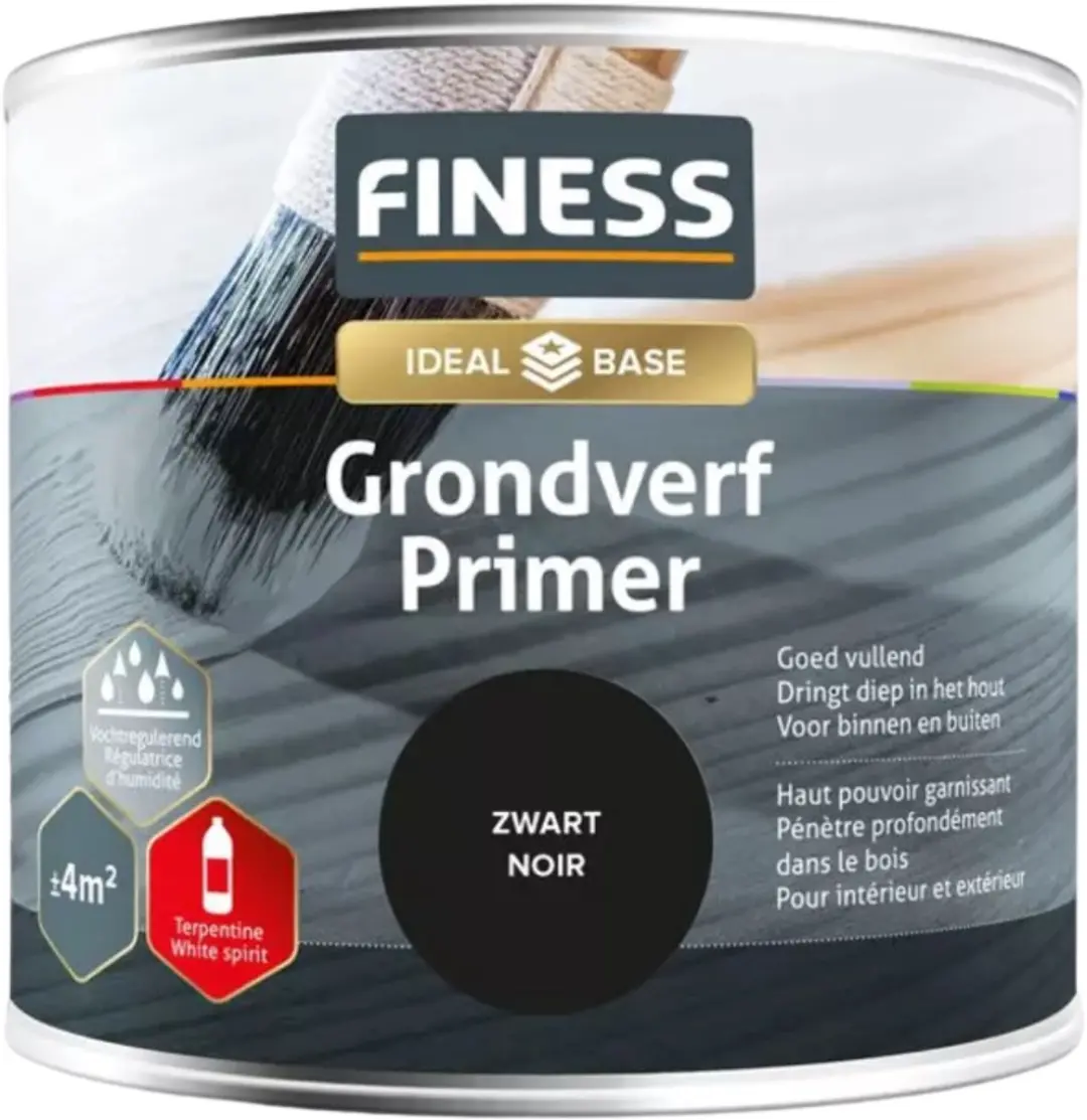 Finess Grondverf Zwart 250ml