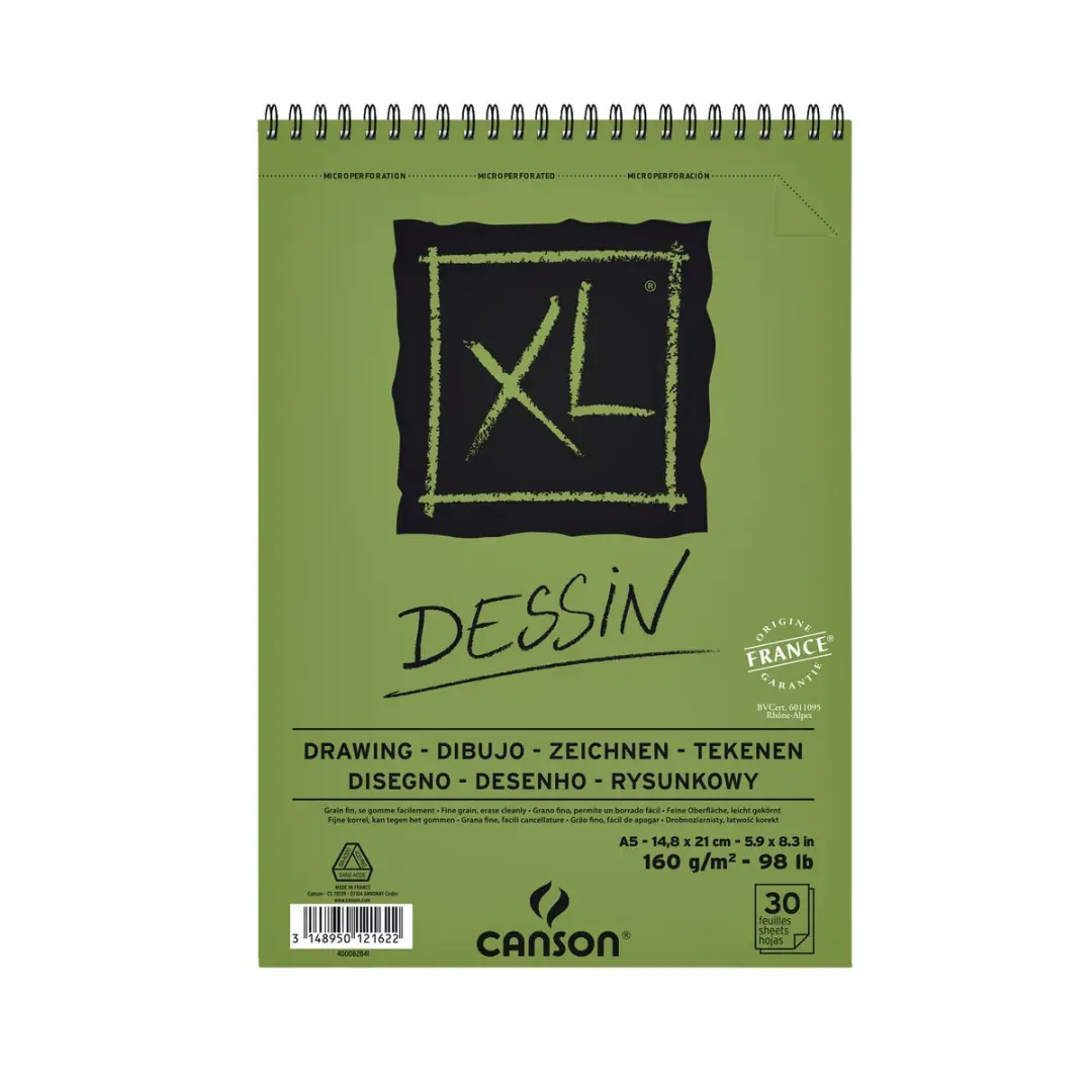 Canson XL Drawing Tekenpapier 30 vel 160 g/m² A5