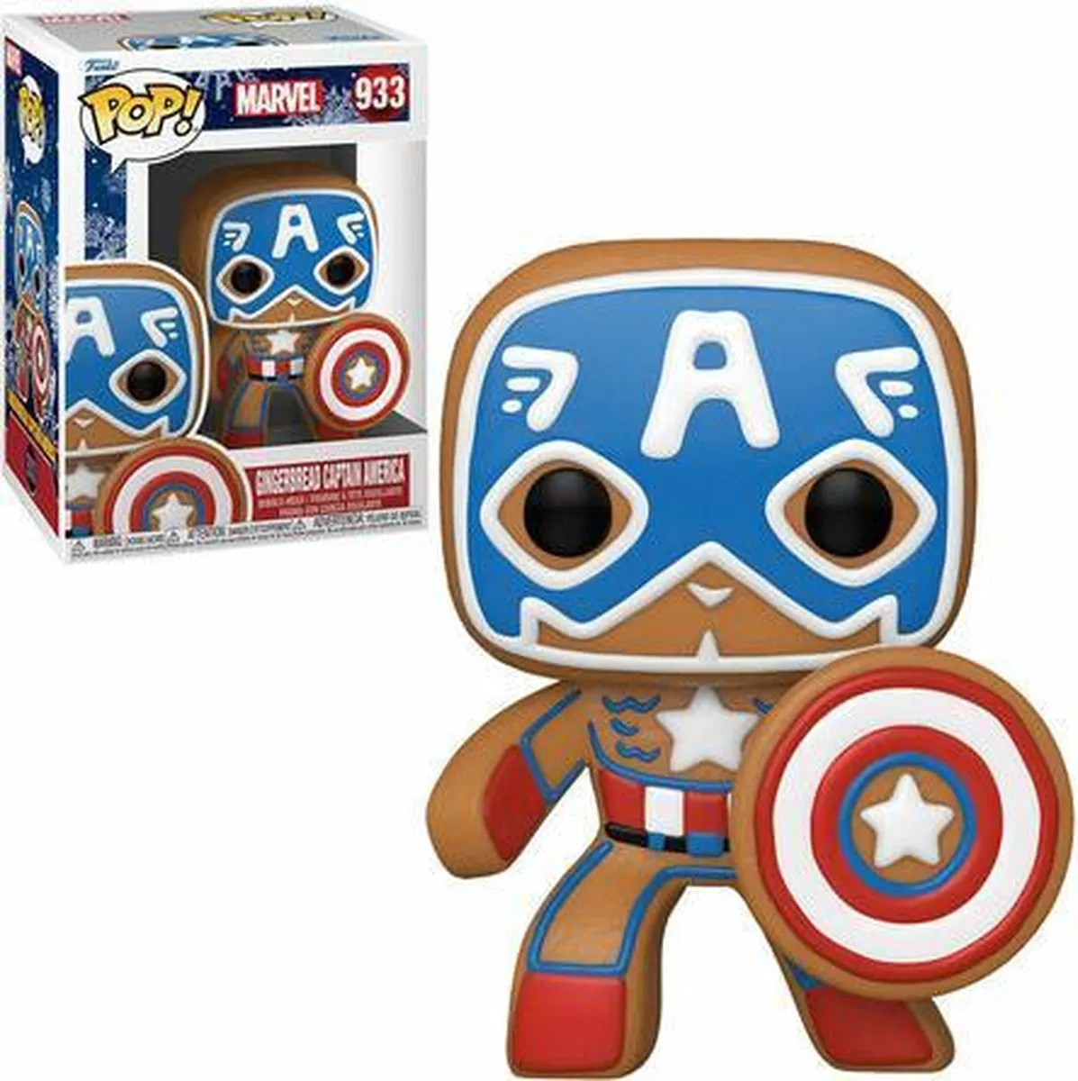 Funko Pop! Marvel Holiday Gingerbread Captain America - afbeelding 6 van 6