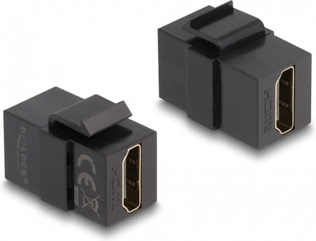Delock HDMI Keystone Module 2.0 - 4K 60Hz HDR - Zwart