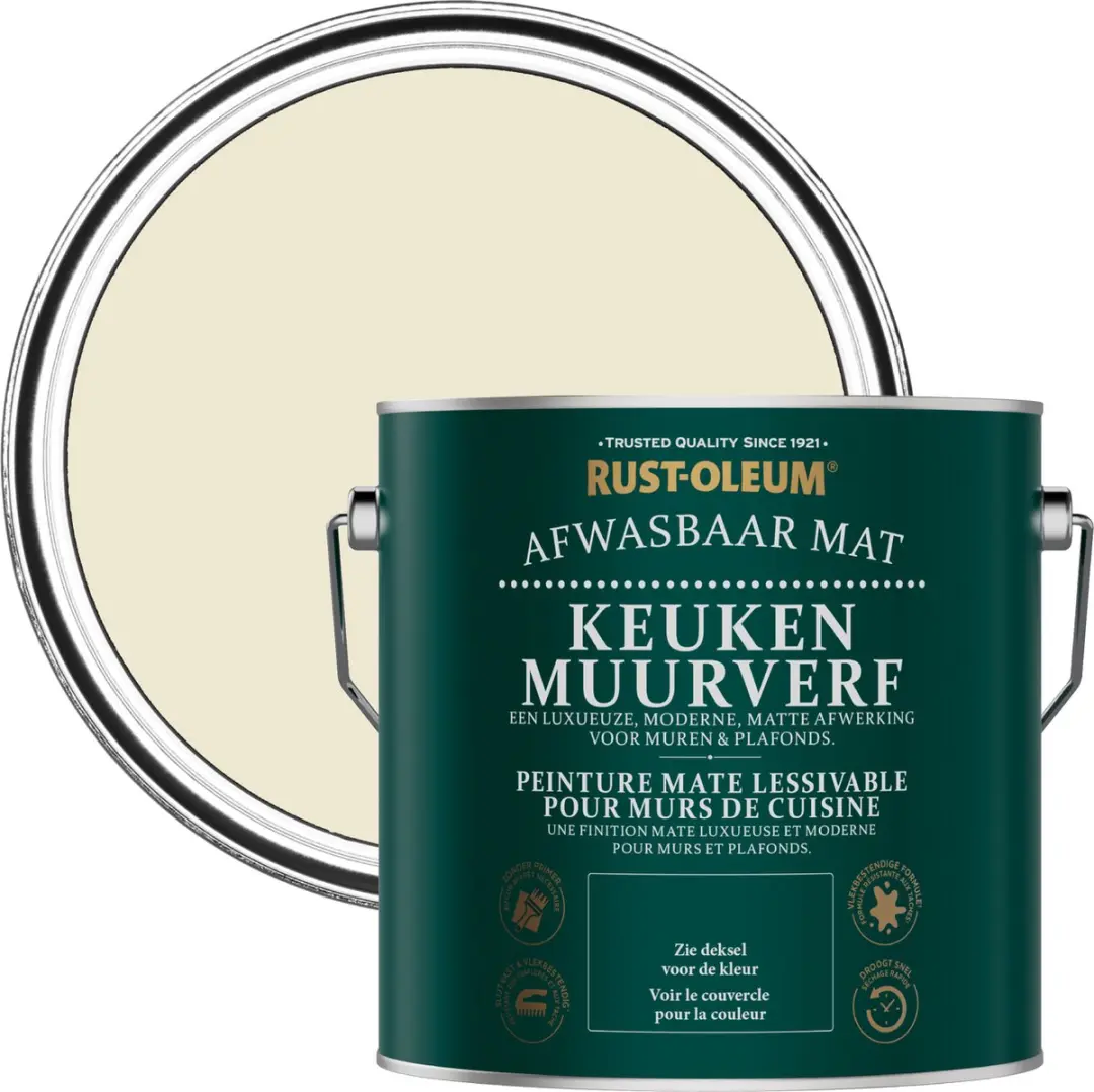 Rust-Oleum Wit Keuken Muurverf Kalksteengroeve 2,5L