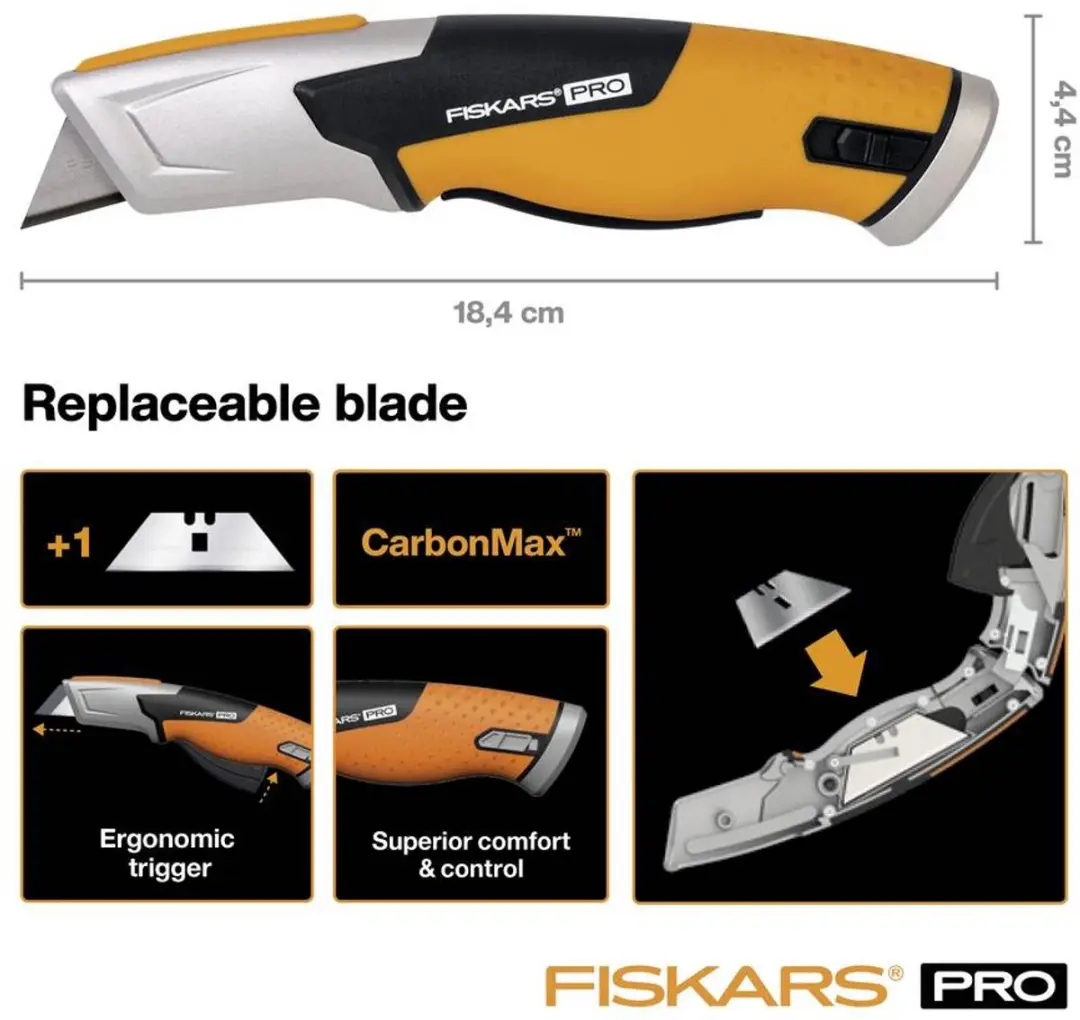 Fiskars Pro CarbonMax Veiligheidsmes 1 Stuks