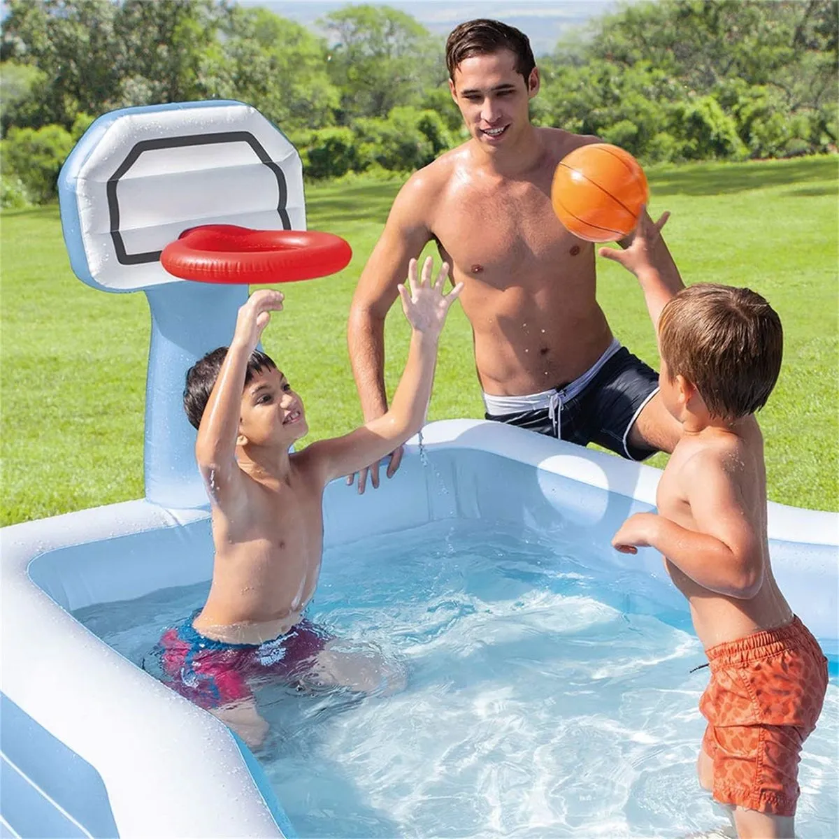 Intex Basketball Family Pool 57183NP - 257x188x135cm - 790L - Lichtblauw