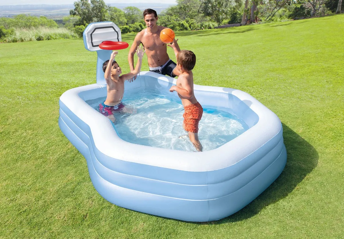 Intex Basketball Family Pool 57183NP - 257x188x135cm - 790L - Lichtblauw