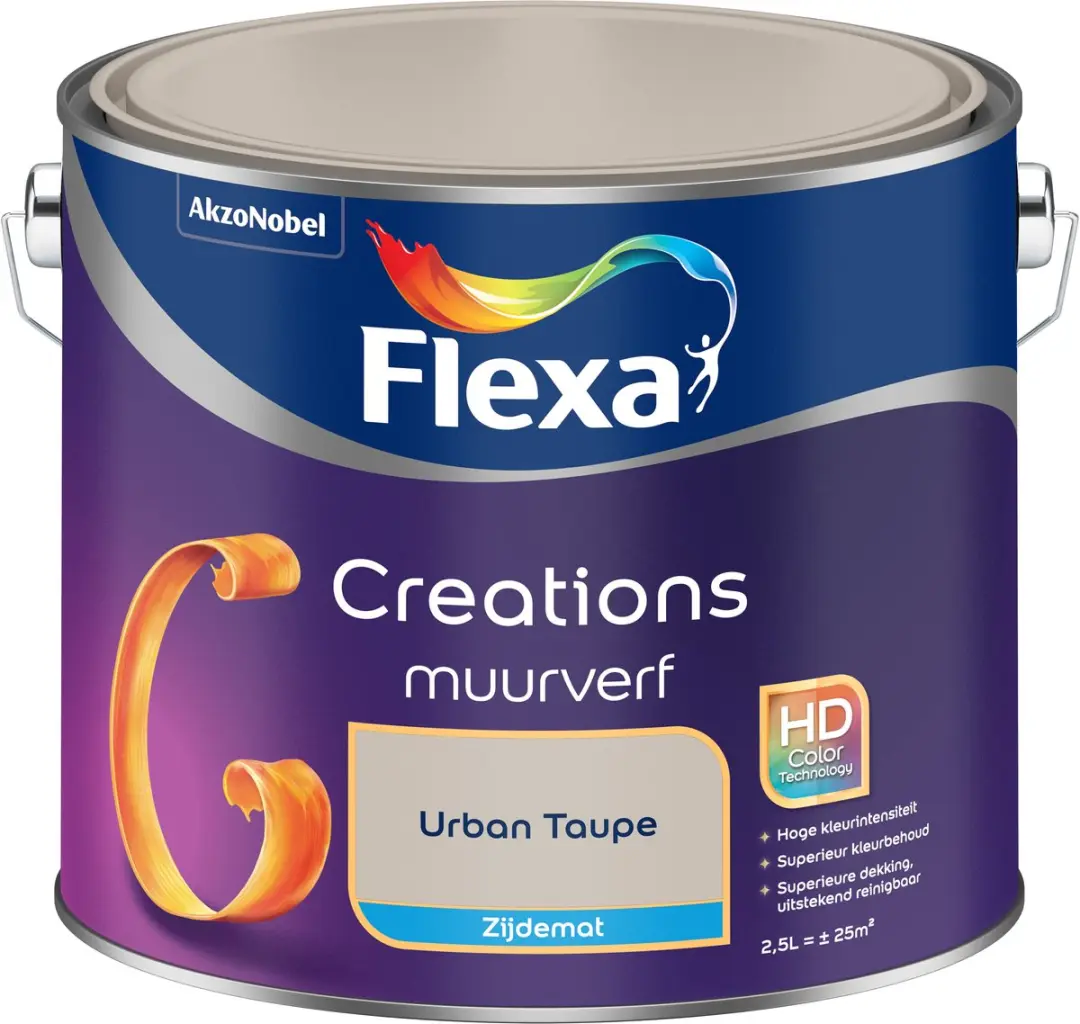 Flexa Creations Muurverf Zijdemat Urban Taupe 2,5L