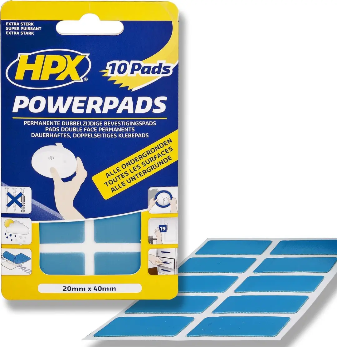 HPX Powerpads Dubbelzijdige Montagepads Rookmelders - 10 Stuks