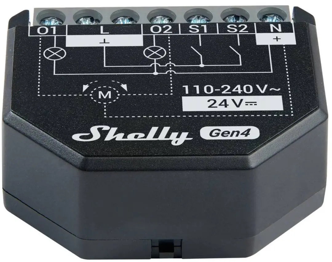 Shelly 2PM Gen4 S4SW-002P16EU Domotica Module - Zwart