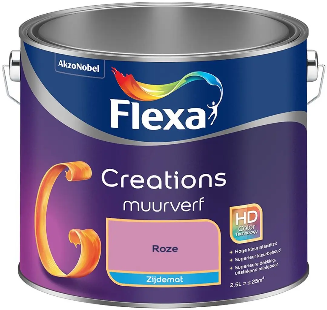 Flexa Creations Muurverf Zijdemat Roze 2,5L
