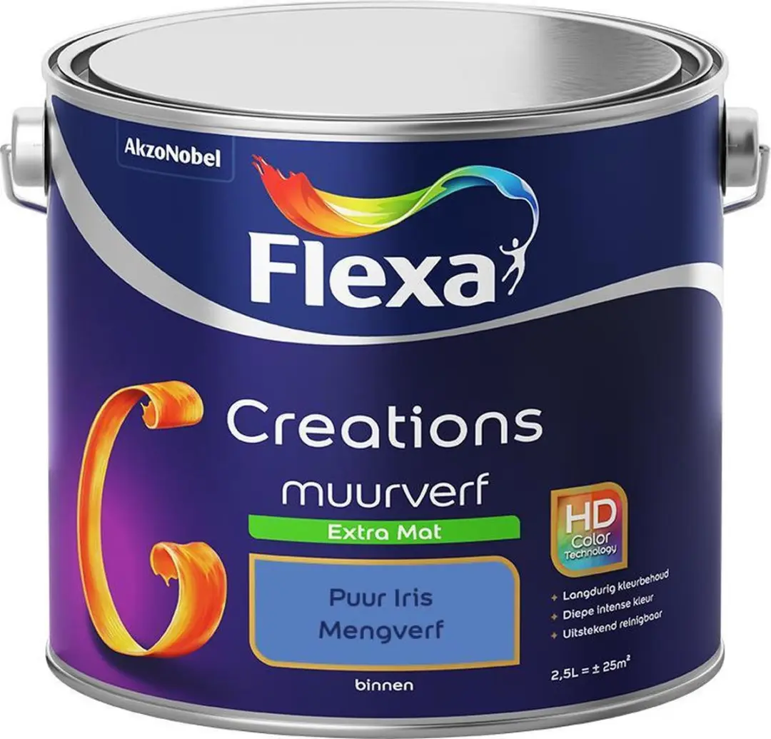 Flexa Creations Muurverf Extra Mat Puur Iris 2,5L