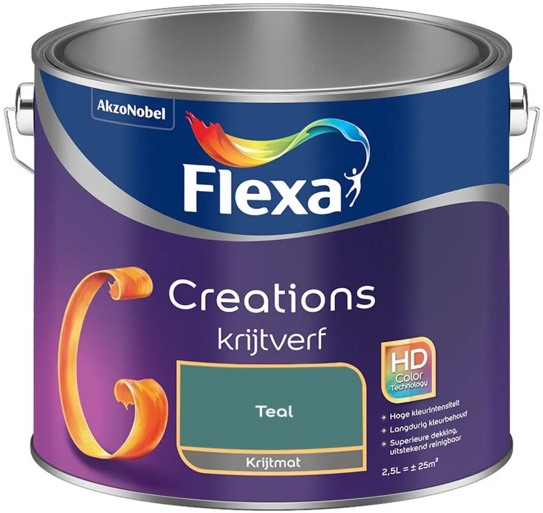 Flexa Creations Muurverf Teal 2,5L