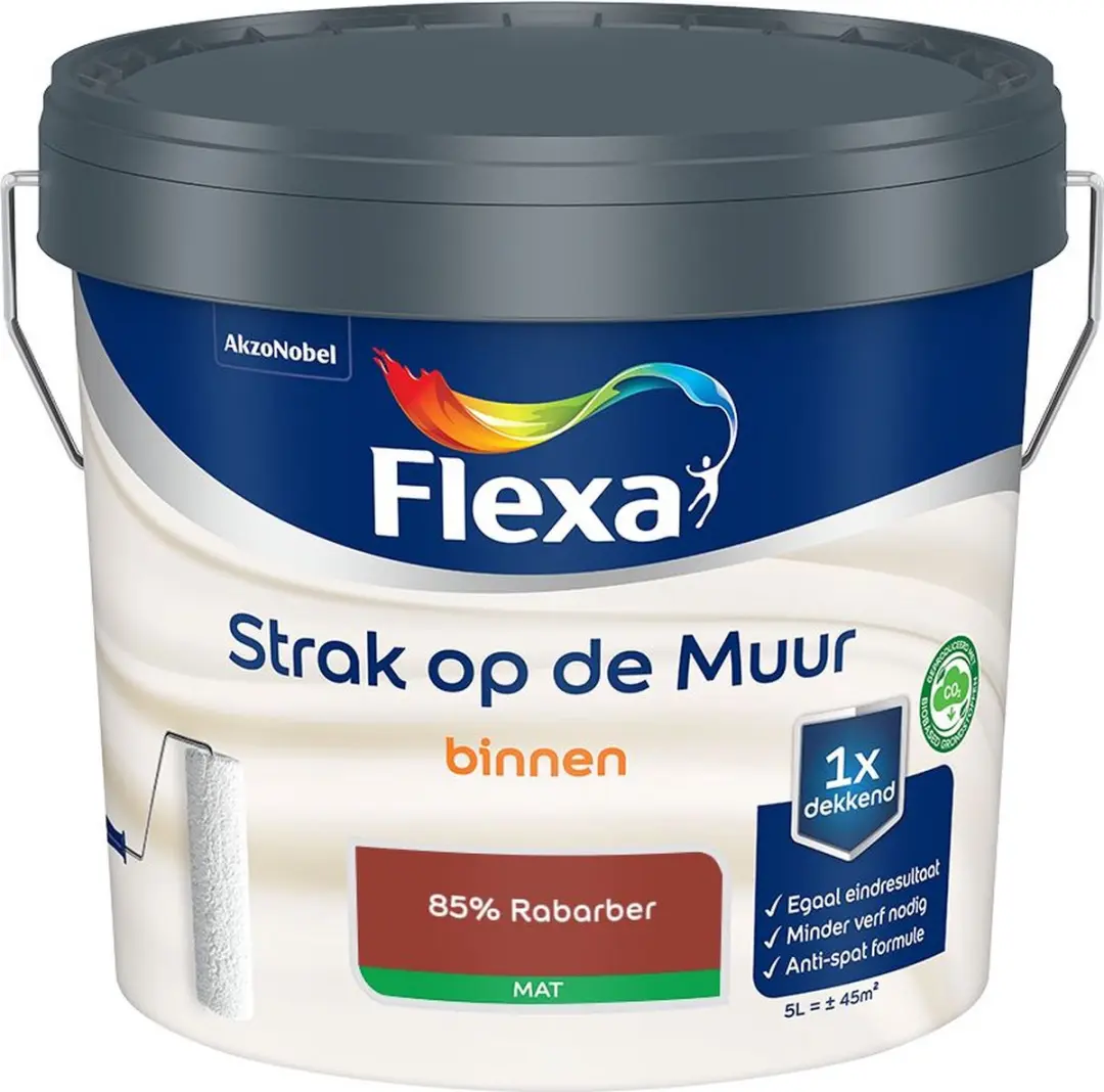 Flexa Strak Op De Muur Binnen Mat Mengverf 85% Rabarber
