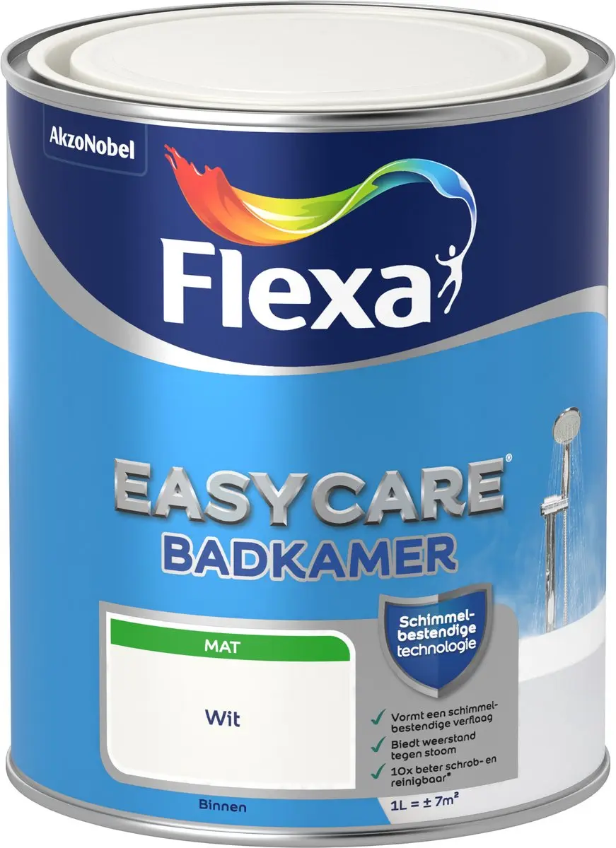 Flexa Easycare Badkamerverf Wit 1L