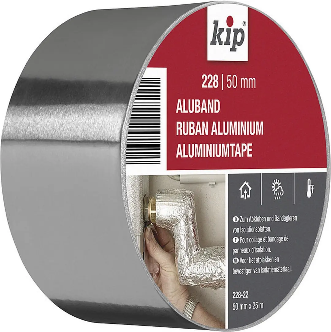 Kip 228 Aluminiumtape 50mm x 25m