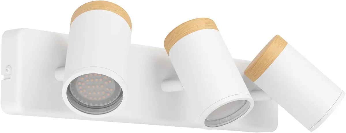 Eglo Consuma Spot Badkamer GU10 - 3 Stuks Wit/Bruin