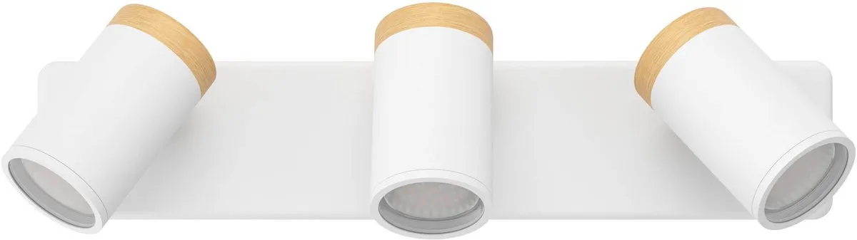 Eglo Consuma Spot Badkamer GU10 - 3 Stuks Wit/Bruin
