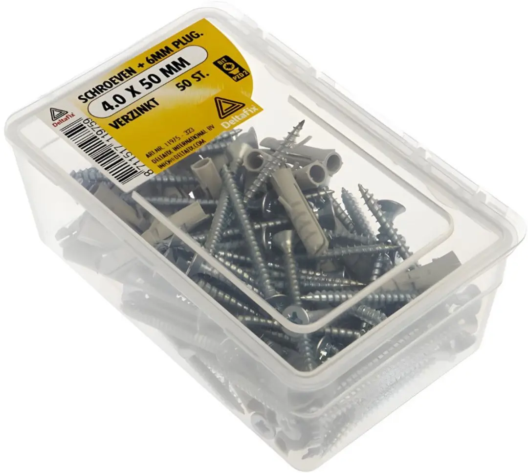 Deltafix Schroef 6mm Plug 4.0x50mm