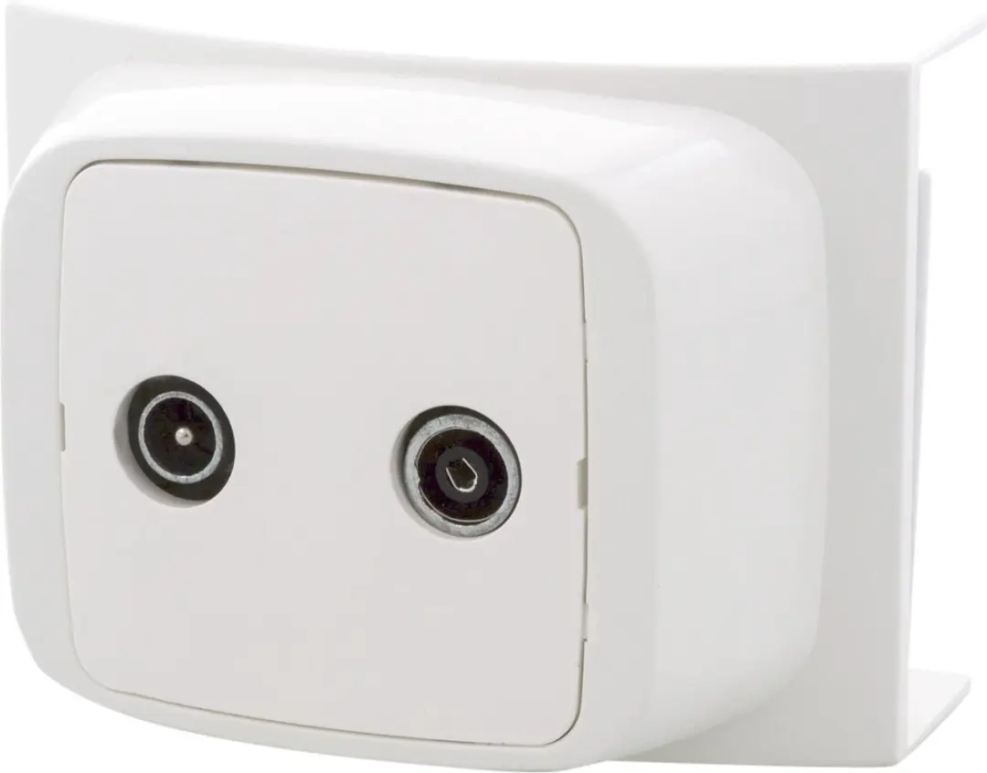 Attema K40 Antennecontactdoos Polarwit