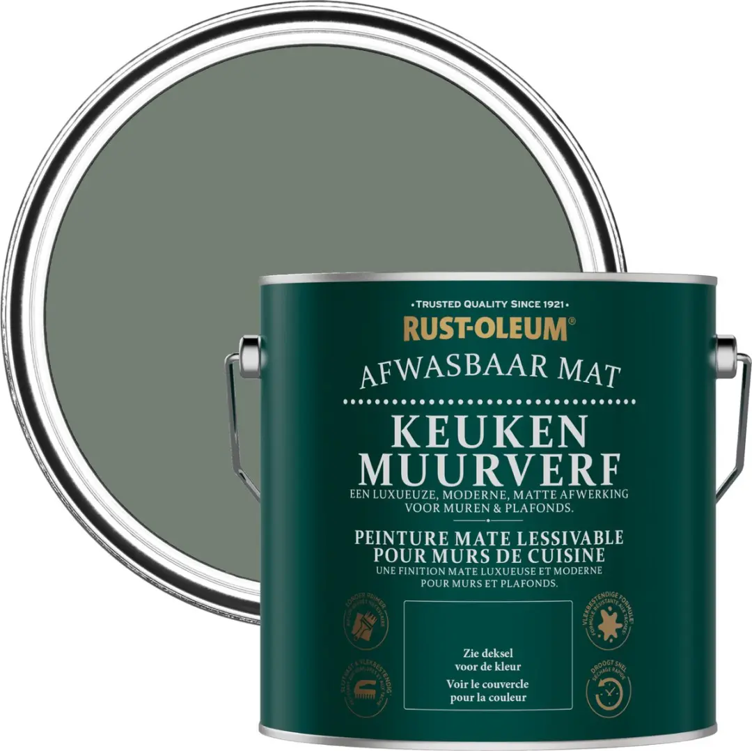 Rust-Oleum Serenity Groen Keukenmuurverf 2,5L