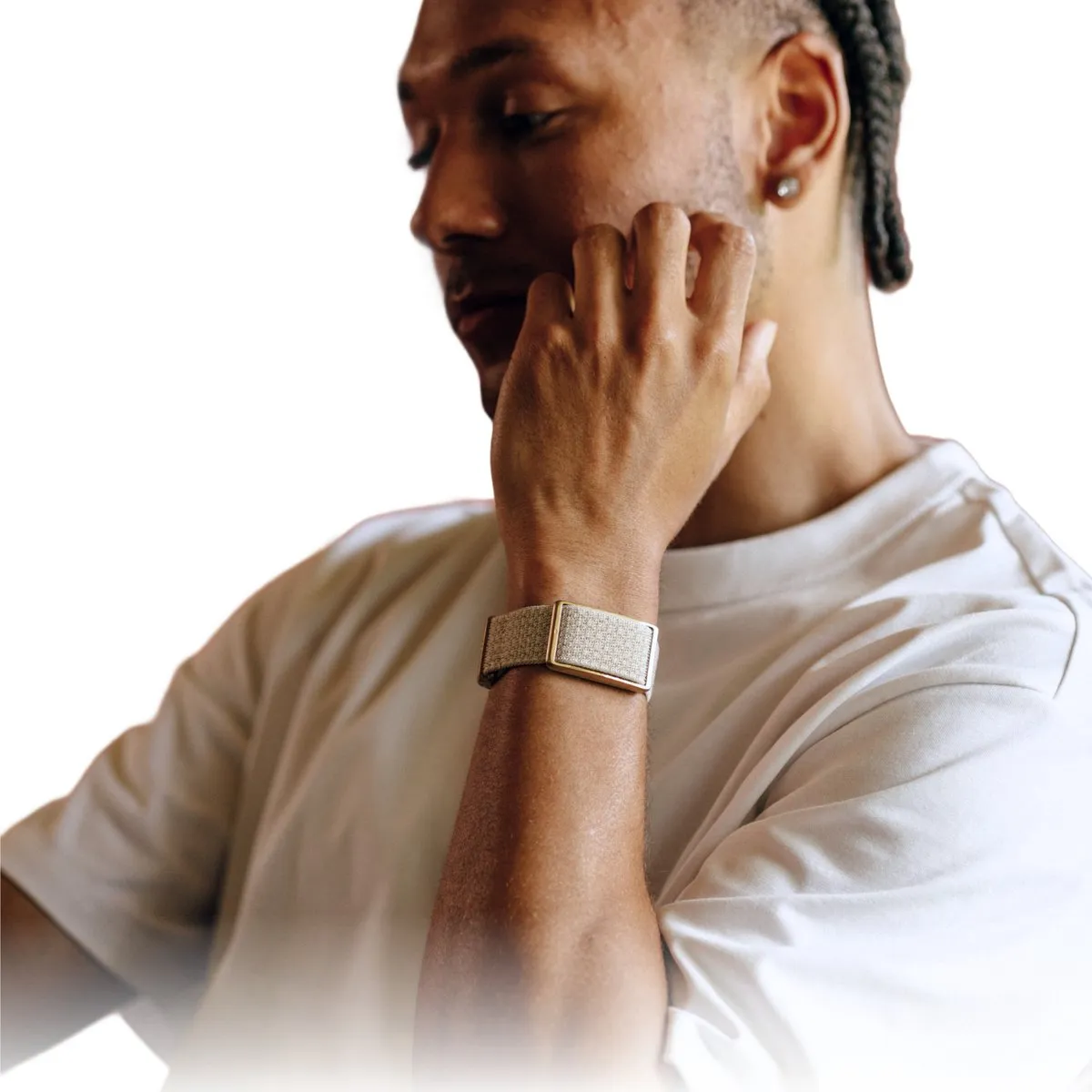 Polar Loop SoftWeave Horlogeband - S/M & M/L - Greige Sand
